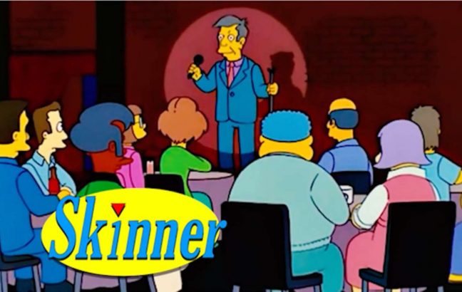 The "Steamed Hams" Simpsons episode in the style of Seinfeld