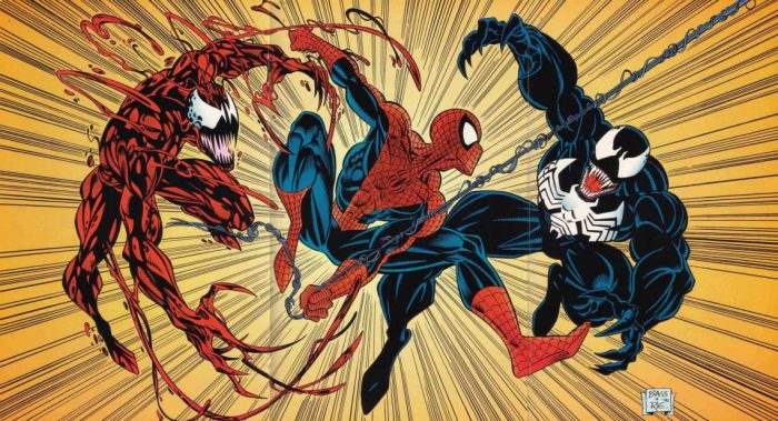 Carnage, Spider-Man, and Venom