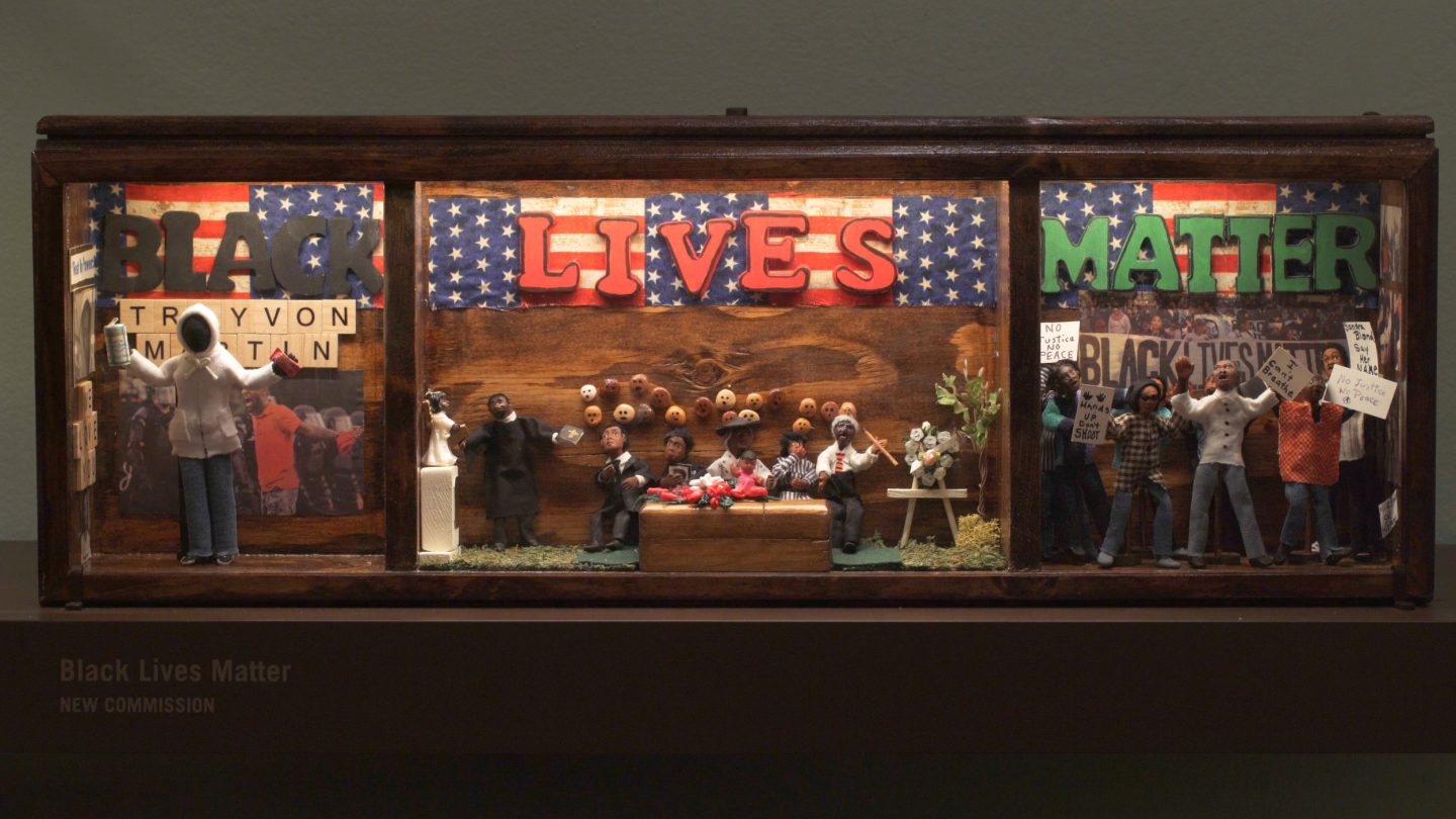 A Black Lives Matter diorama from The African American Miniature Museum