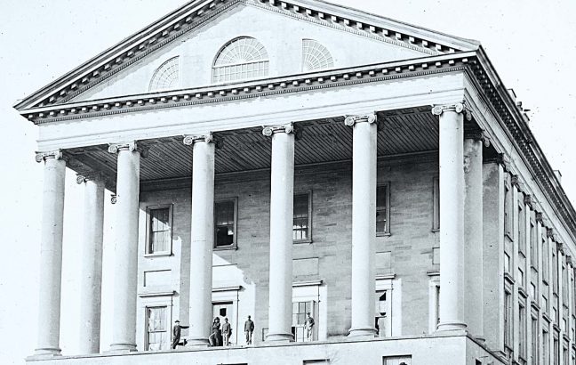 Virginia State Capitol in Richmond, Virginia, designed by Thomas Jefferson.