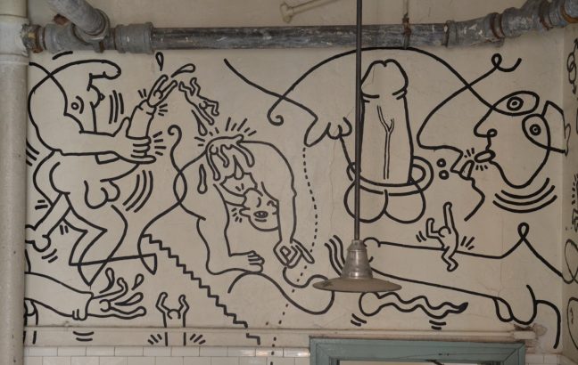 Keith Haring's 'Once Upon a Time' Bathroom Mural