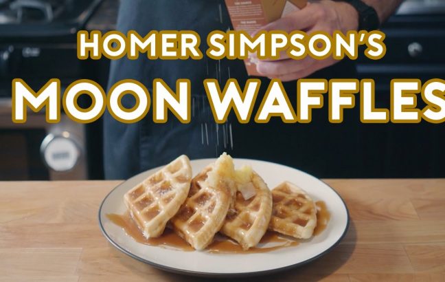 Binging with Babish makes Homer Simpson's Patented Space Age Out-Of-This-World Moon Waffles