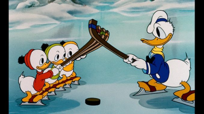 Donald Duck with his nephews